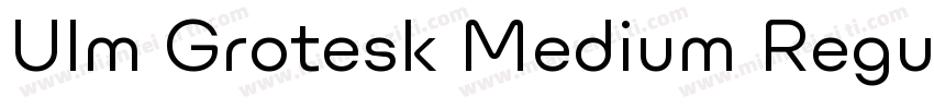 Ulm Grotesk Medium Regular字体转换